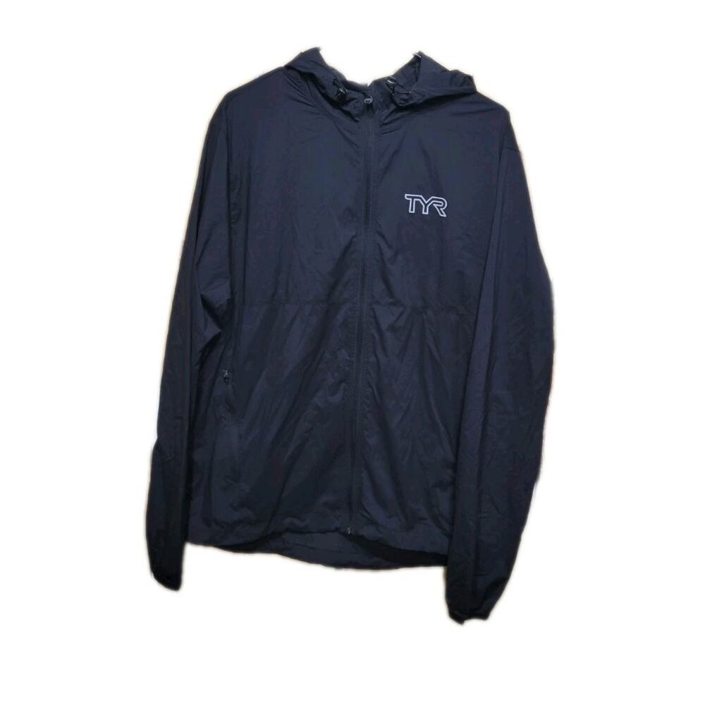 TYR Mens Windbreaker Premium Light Jacket Medium Black